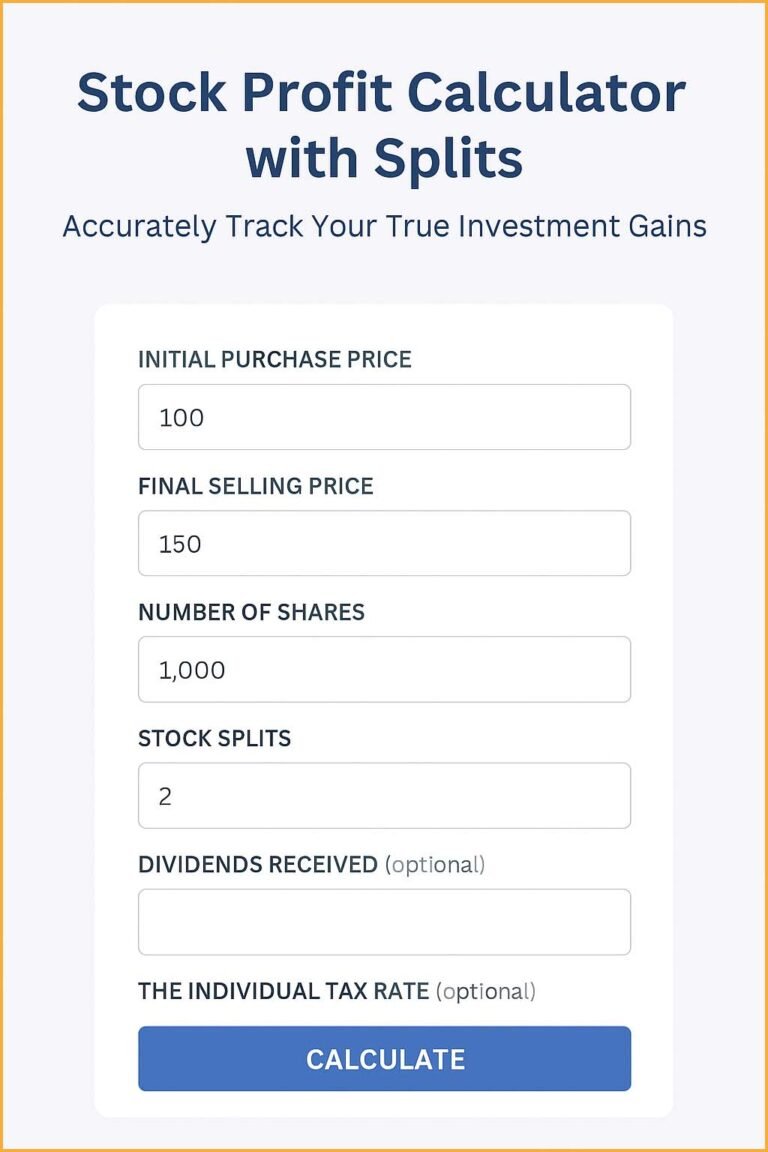 Stock Profit Calculator with Splits – Accurately Track Your True Investment Gains
