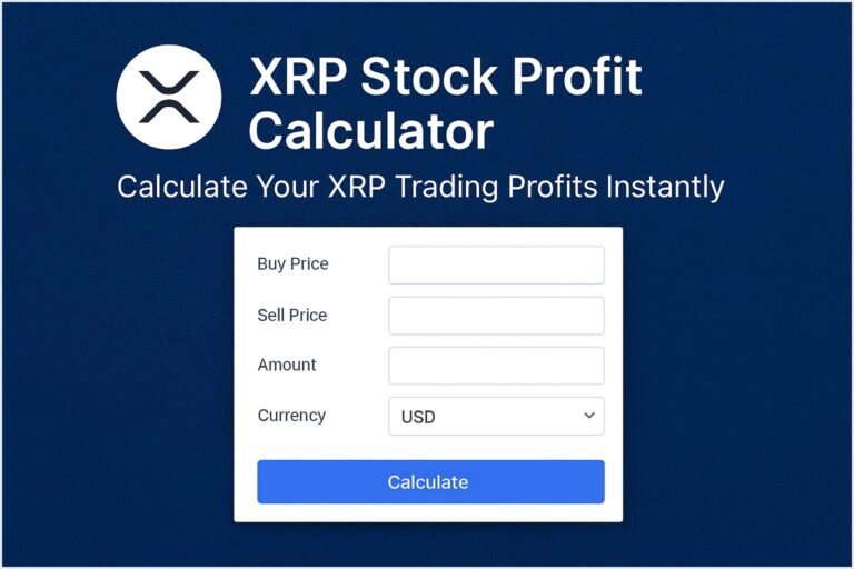 XRP Stock Profit Calculator – Calculate Your XRP Trading Profits Instantly