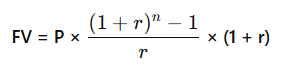 formula for calculating the future value of SIP